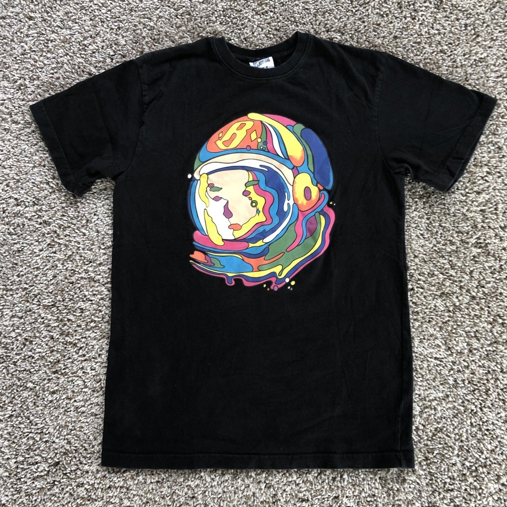 Billionaire Boys Club BBC Deep Thinker T-Shirt Mens S Black Astronaut Luminous